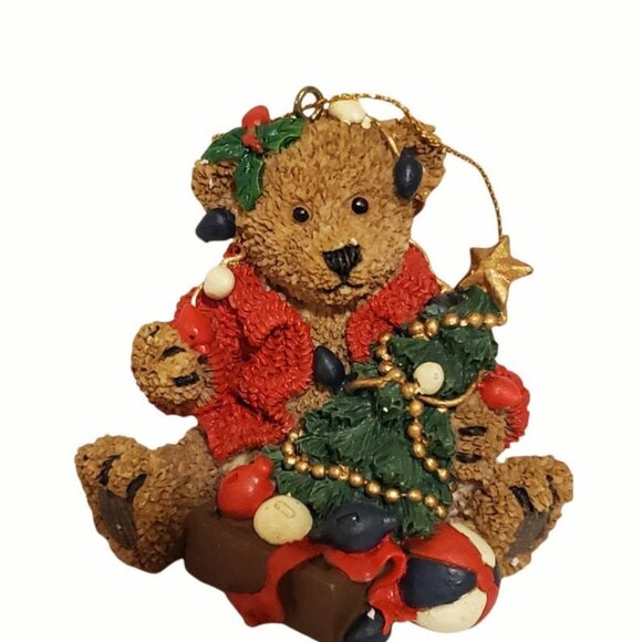 Vintage Traditions Poly Resin Bears Christmas Ornaments Collection Set Of 8 - Picture 6 of 10